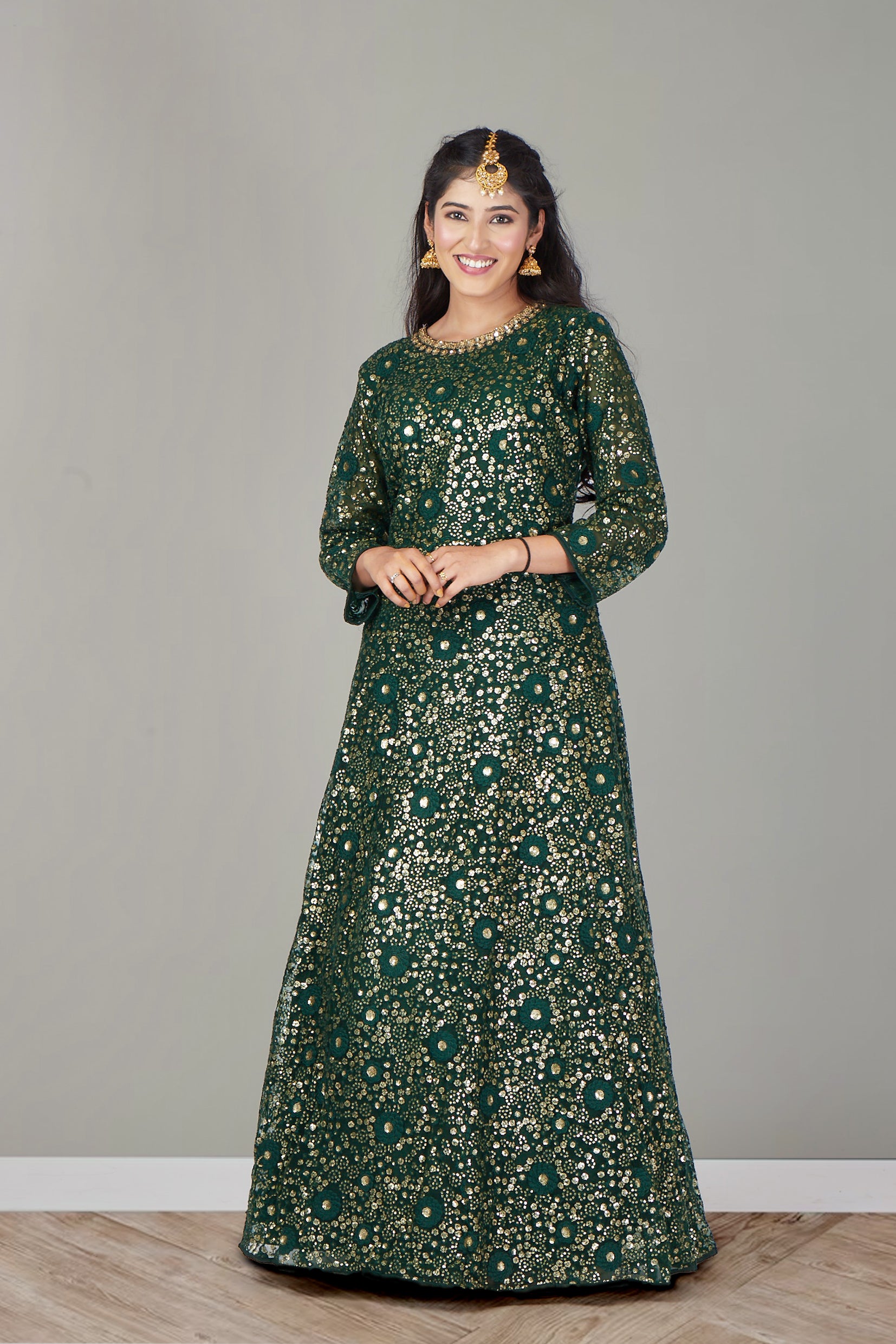 Green Emerald Radiance Gown