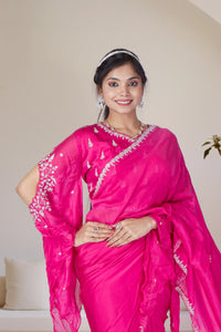 Pink Petal to the Metal Saree
