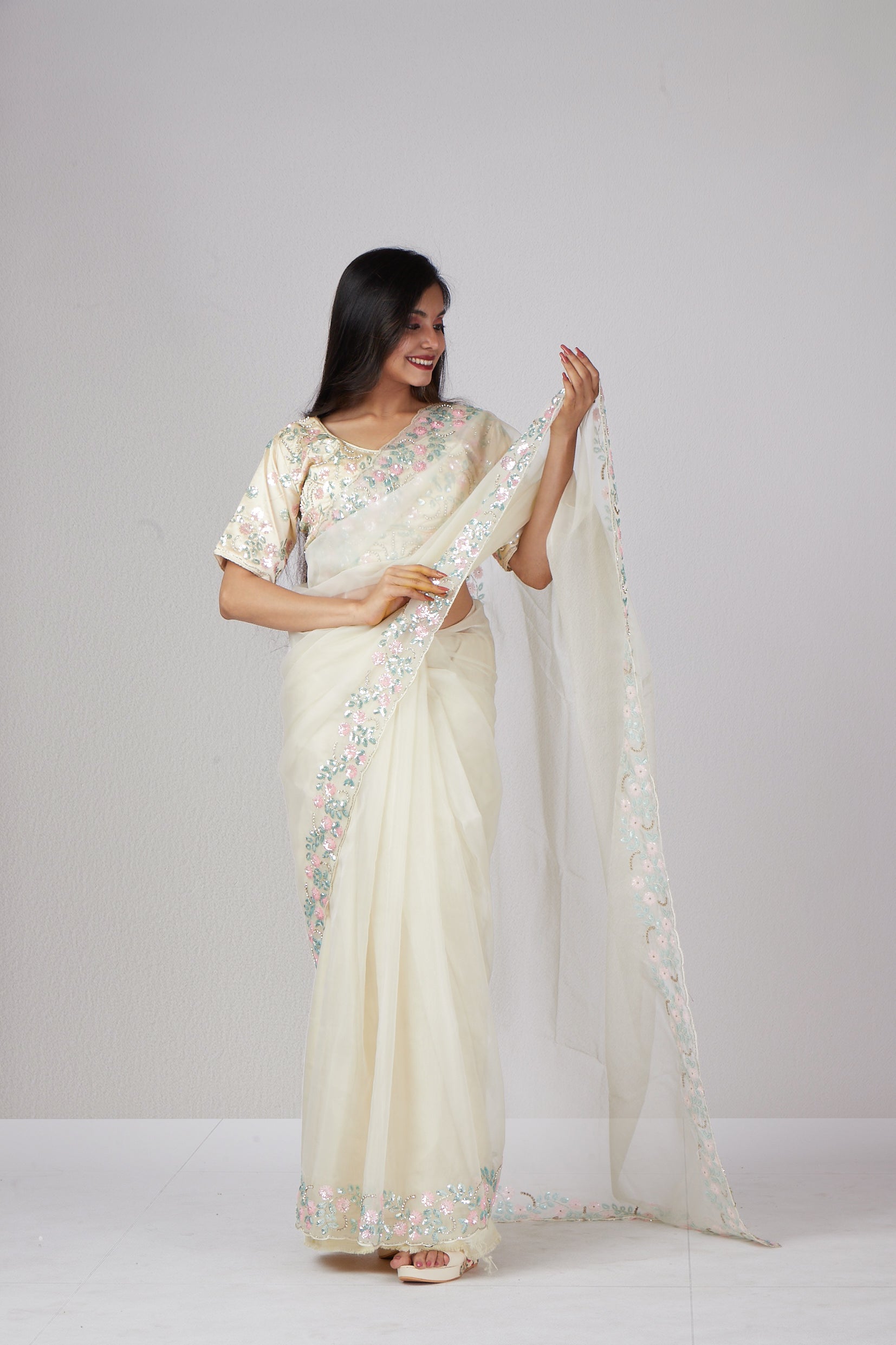 Vanilla Enchantment Saree