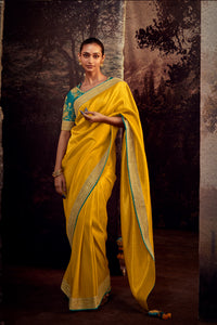 Golden Bloom Kanjeevaram Saree