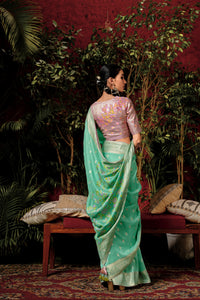 Luminous Green Saree