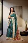 Ceremonial Teal Saree Set