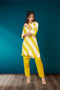 Yellow Chevron Muse Salwar Set