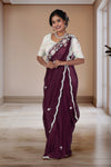 Pruple Wisteria Bloom Saree