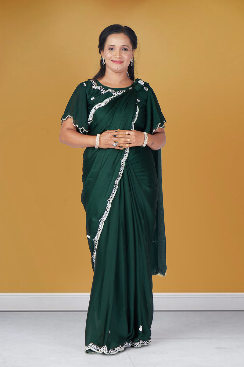 Emerald Sheer Saree