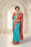 Turquoise Breeze Silk Saree