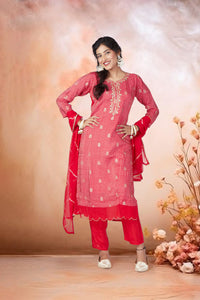 Crimson Cascade Salwar Suit