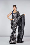 Wildluxe Black Saree