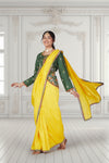 Yellow Limelight Chiffon Saree