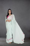 Pastel Green Spring Meadow Saree