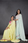 Pastel Green Spring Meadow Saree