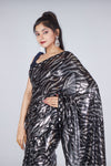 Wildluxe Black Saree