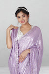 Lilac Shimmer Saree