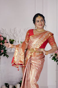 Red Threads of Destiny Saree