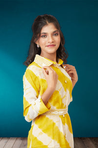 Yellow Chevron Muse Salwar Set