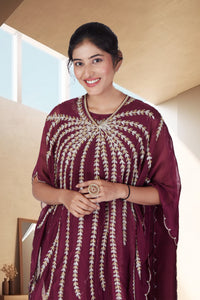 Maroon Mughal Majesty Anarkali Suit