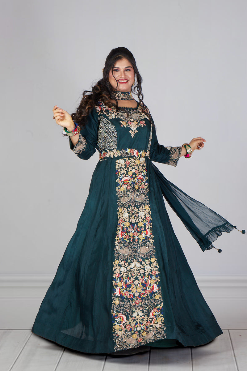 Teal Green Serenade Anarkali