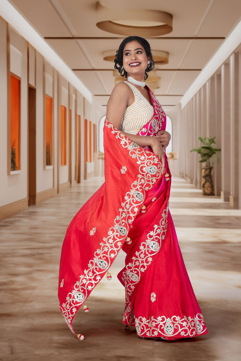 Scarlet Ablaze Saree