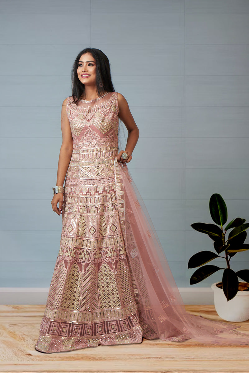 Celestial Rose Anarkali Suit