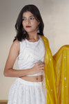 White-Yellow Serenade Lehenga Set