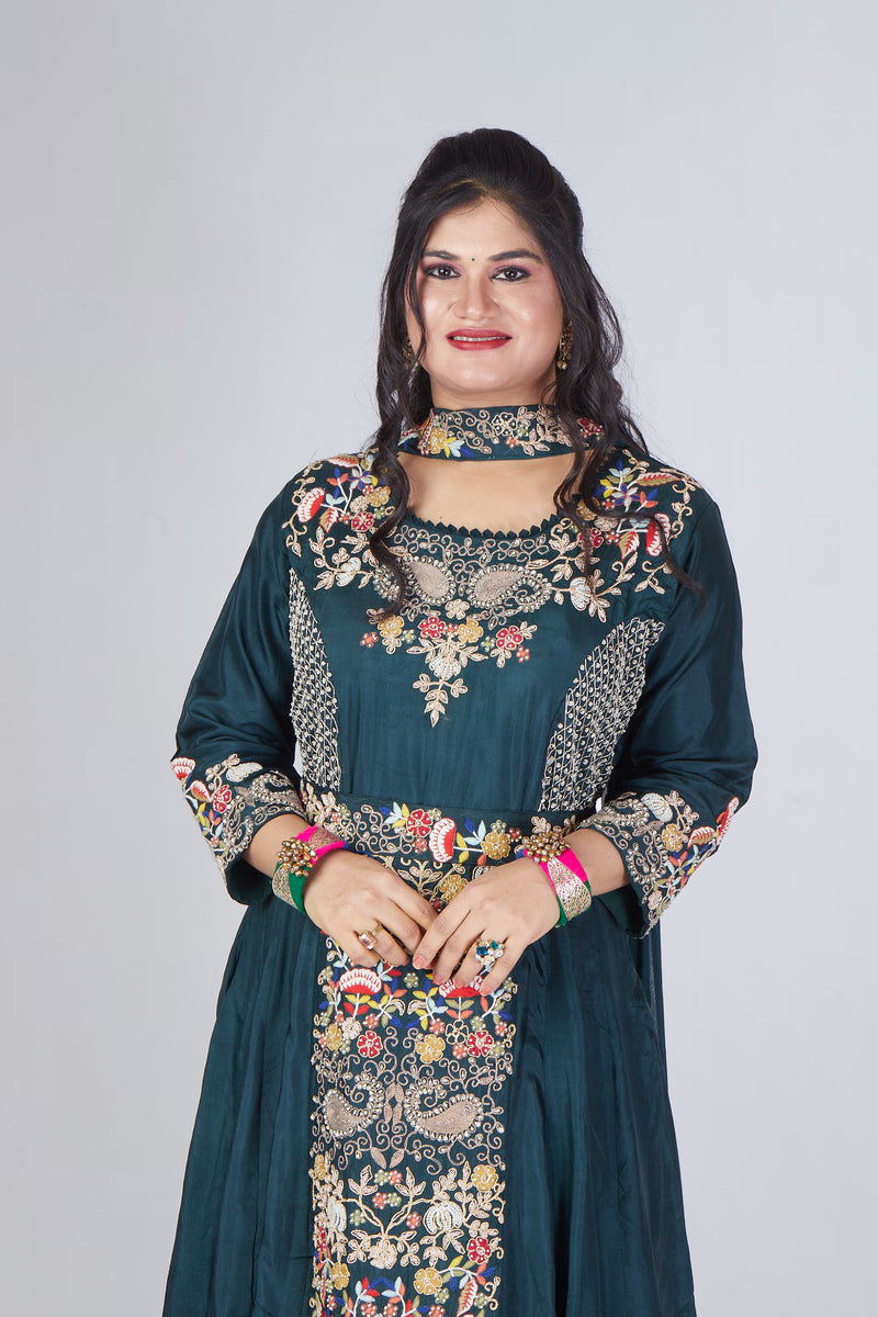 Teal Green Serenade Anarkali