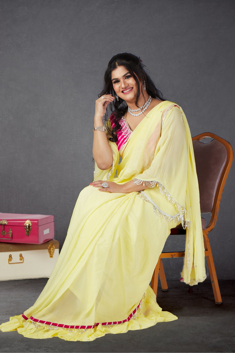 Yellow Designer Sunshine Radiance Saree