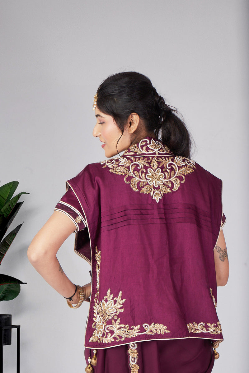 Maroon Empress Saree