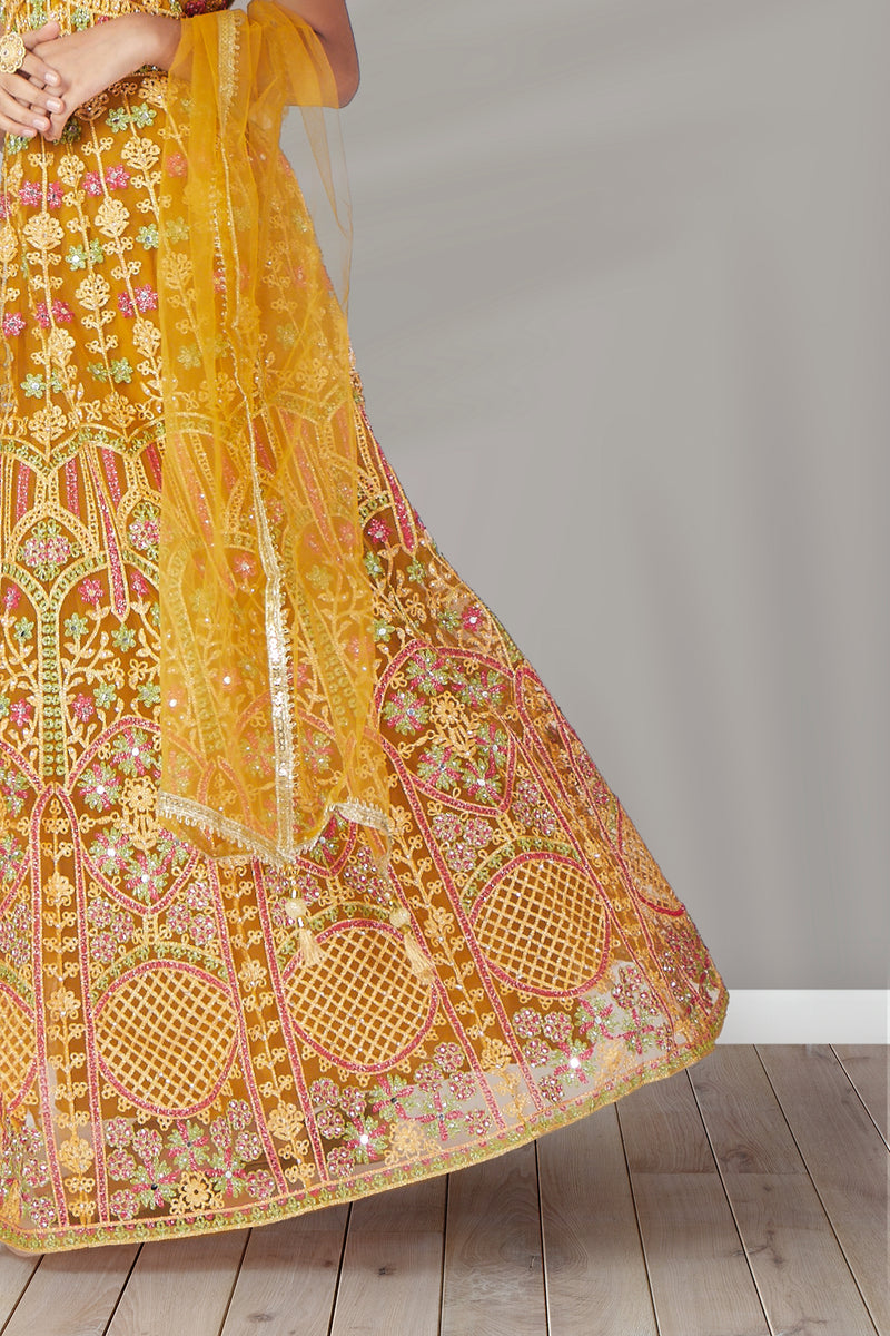 Golden Lehenga Gown