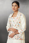 Embroidered Floral Oasis Palazzo Set