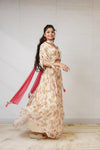 Creamy Blooming Melody Anarkali Suit