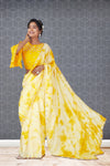 Marigold Meadow Batik Saree