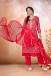 Crimson Cascade Salwar Suit