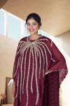 Maroon Mughal Majesty Anarkali Suit