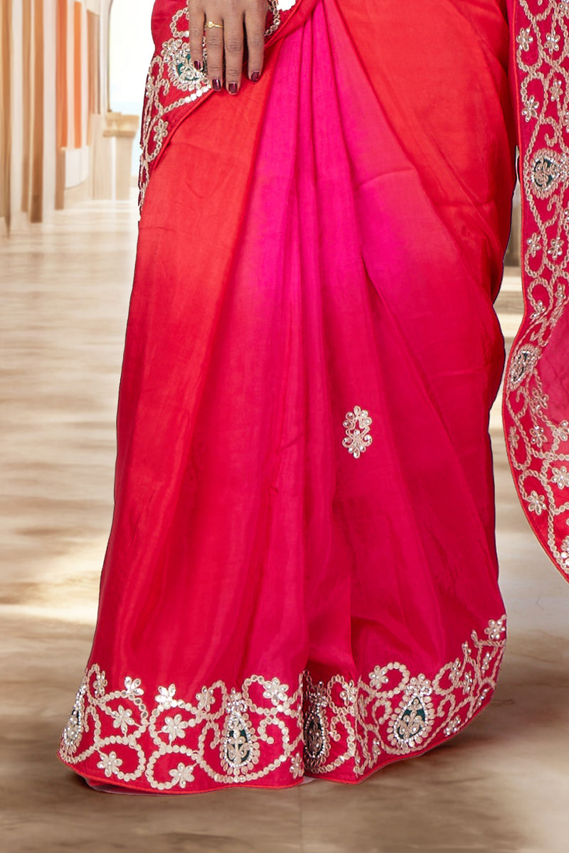 Scarlet Ablaze Saree