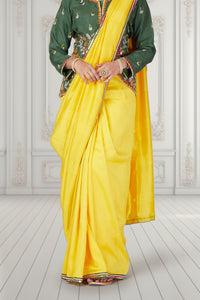 Yellow Limelight Chiffon Saree