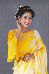 Marigold Meadow Batik Saree