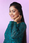 Teal Ocean's Treasure Anarkali Suit