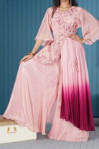 Pink Ombre Anarkali Suit