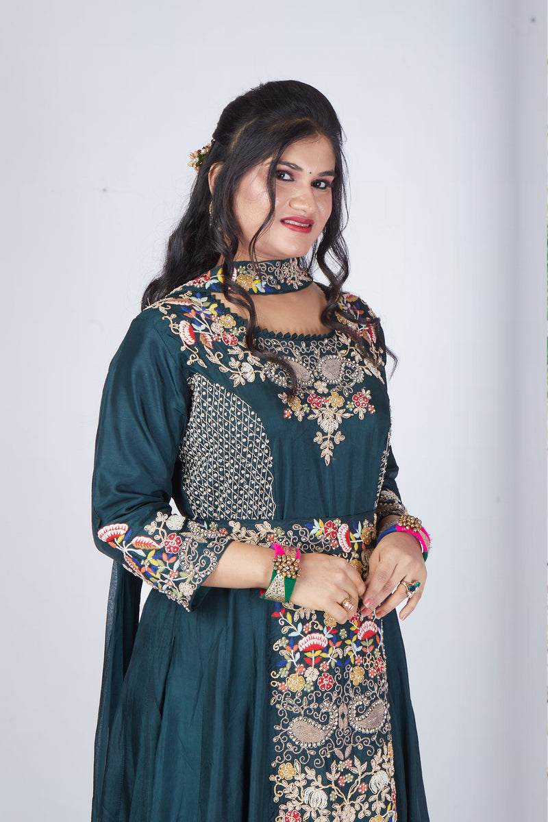 Teal Green Serenade Anarkali