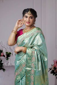 Whispering Palms Kerala Kasavu Saree