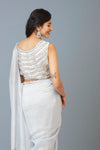 Tranquil Moonlit Saree