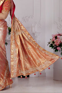 Red Threads of Destiny Saree