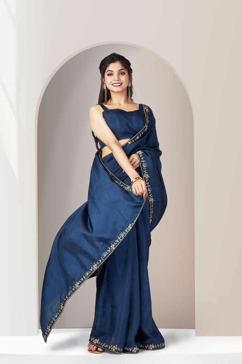 Deep Blue Dynasty Saree