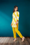 Yellow Chevron Muse Salwar Set