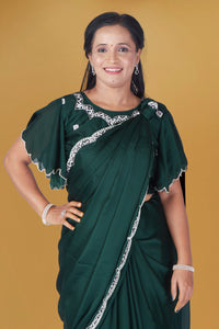 Emerald Sheer Saree