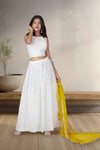 White-Yellow Serenade Lehenga Set