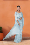 Light Blue Chiffon Azure Saree