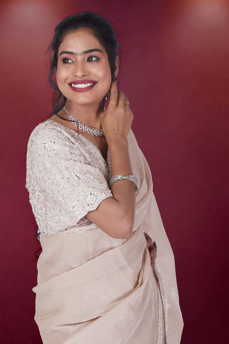 Peach Bellini Blush Saree