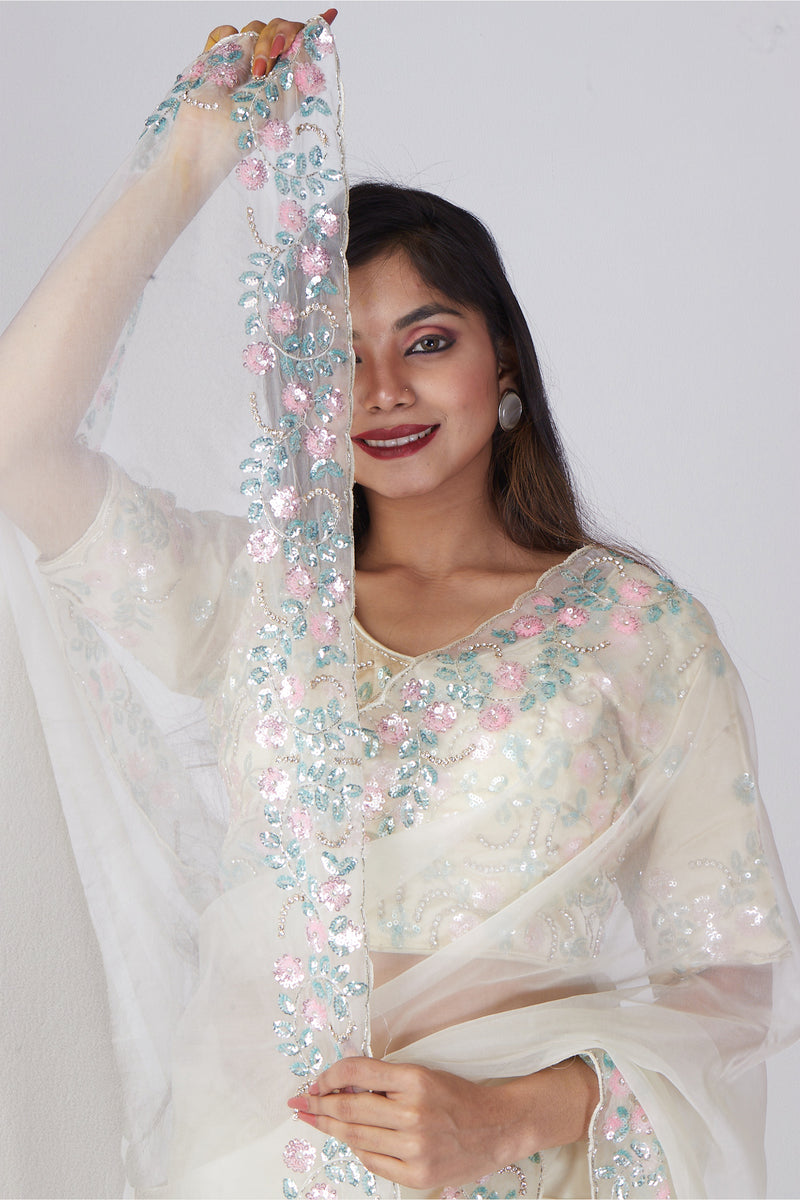 Vanilla Enchantment Saree