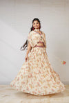 Creamy Blooming Melody Anarkali Suit